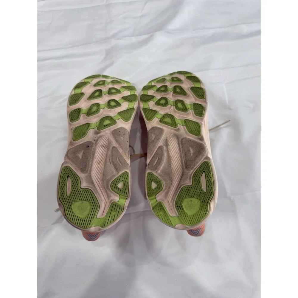 Hoka One One Clifton Shoes Womens 10.5/9 Mens Beige Running Sneakers Cushioned